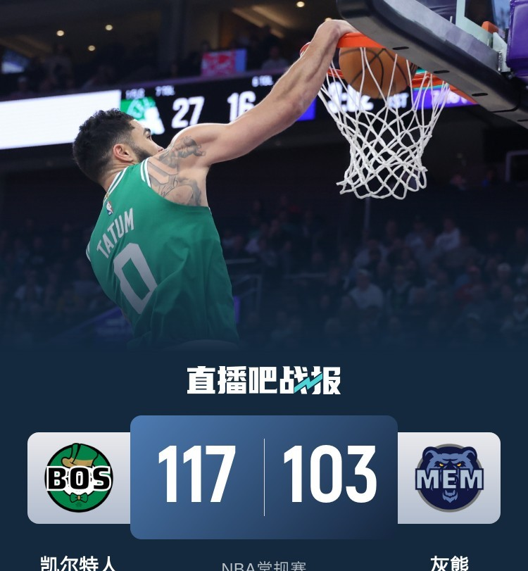 凯尔特人队击败灰熊,继续领跑东部赛区的简单介绍 凯尔特人队击败灰熊,继续领跑东部赛区的简单介绍